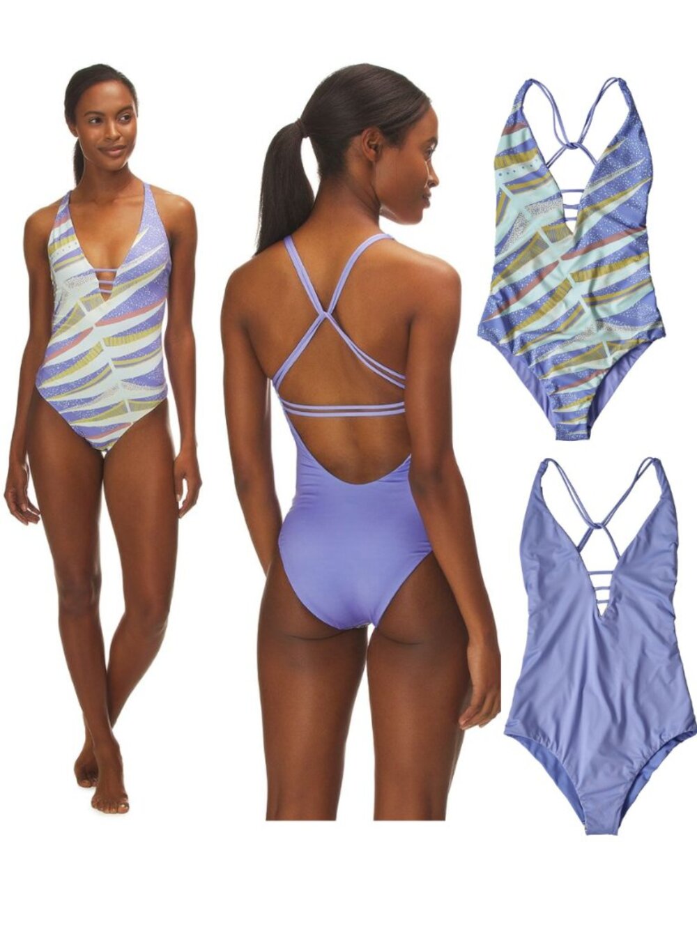 Patagonia Reversible Extended Break One-Piece Swimsuit Women's Size Small